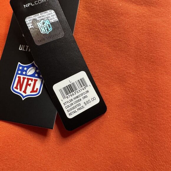 Cincinnati Bengals Throwback Helmet Logo Hoodie Men’s L Orange NFL Ultra NWT - Picture 6 of 13